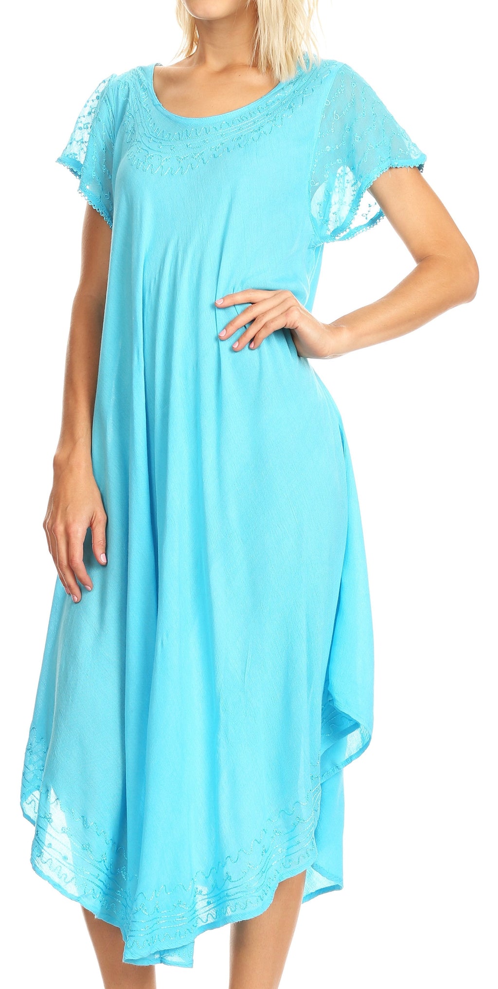 Women’s Relaxed Embroidered Caftan Dress
