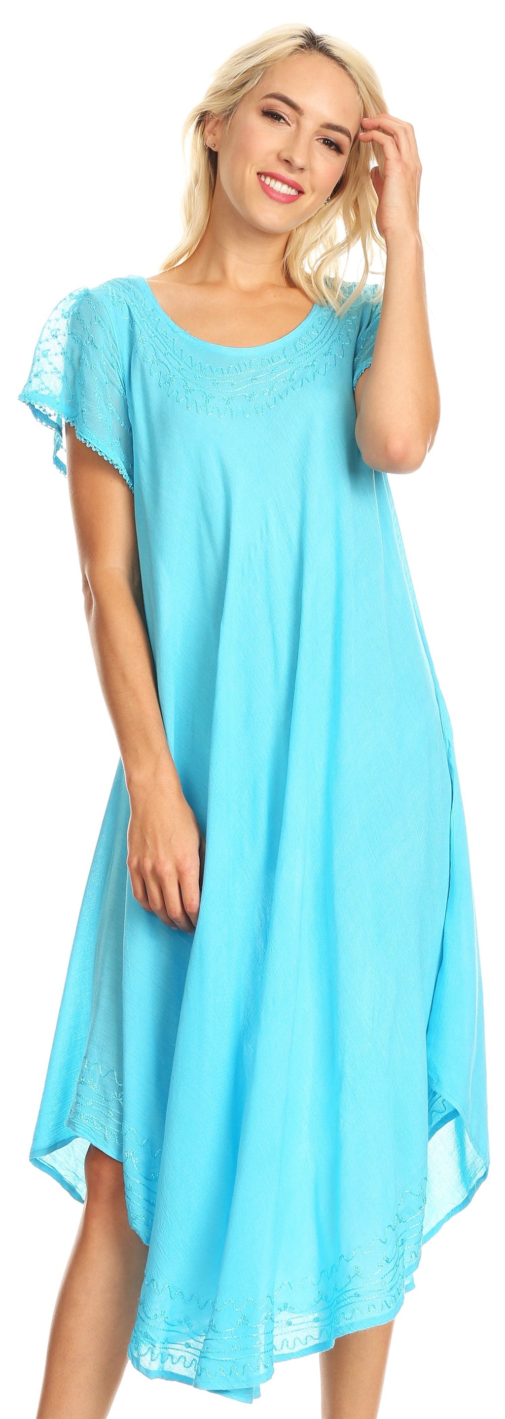 Women’s Relaxed Embroidered Caftan Dress