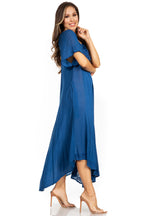 Women’s Embroidered Lace-Up Maxi Dress