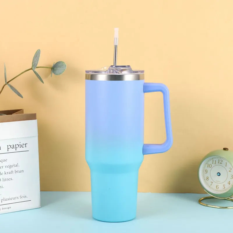 Stainless Steel Vacuum Insulated Tumbler with Lid & Straw