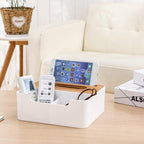 Multifunction Tissue Box Organizer with Bamboo Lid