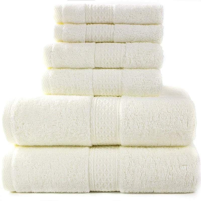6-Piece Cotton Absorbent Bath Towel Set