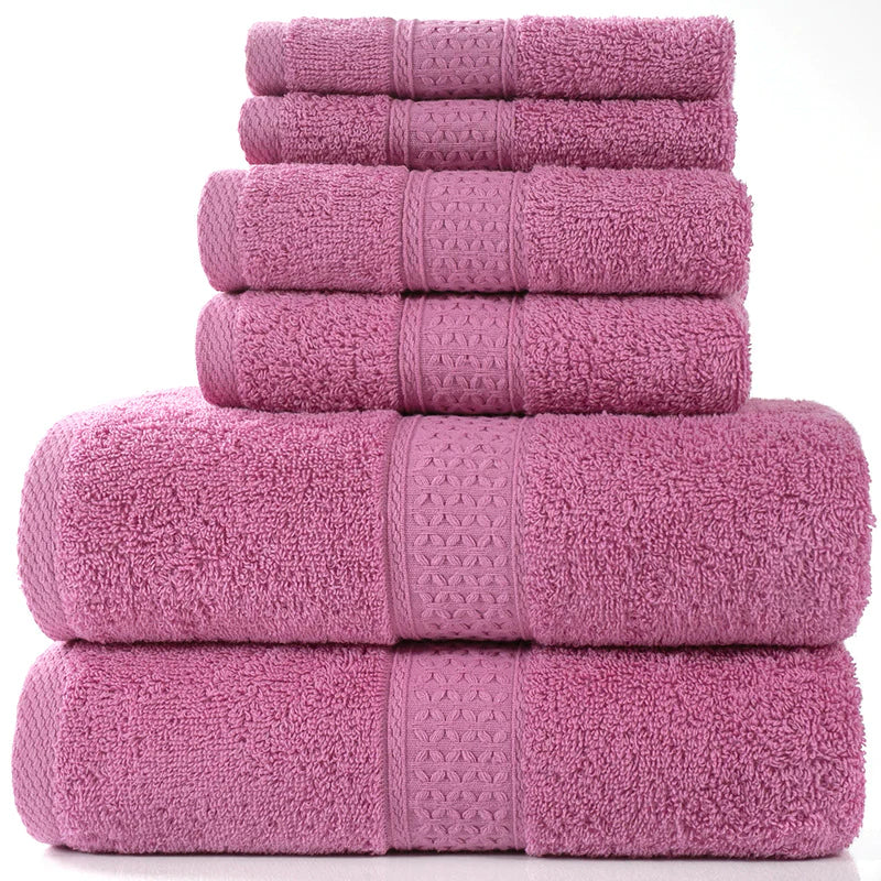 6-Piece Cotton Absorbent Bath Towel Set