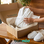 Organic Turkish Cotton Bathrobe & Slipper Set