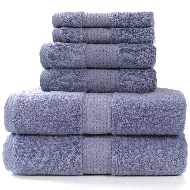 6-Piece Cotton Absorbent Bath Towel Set