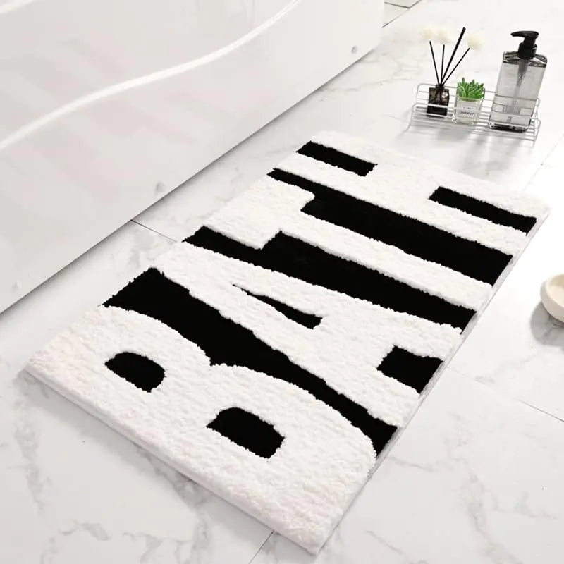 Soft Microfiber Non-Slip Bath Mat (20.2 × 32.2 in)Fluffy Absorbent