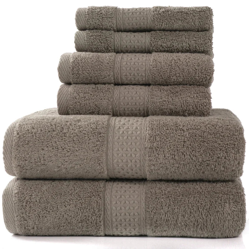 6-Piece Cotton Absorbent Bath Towel Set