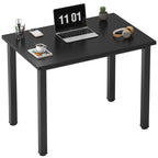 31.5" Small Writing Desk – Compact Computer Desk with Black Metal Frame