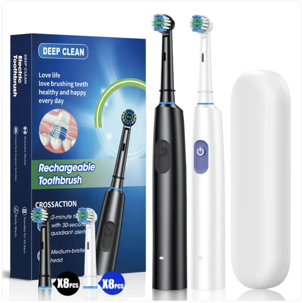 Rotating Round Head Electric Toothbrush (Rechargeable)