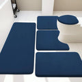 5-Piece Memory Foam Bathroom Rug Set – Yihouse (Dark Blue)