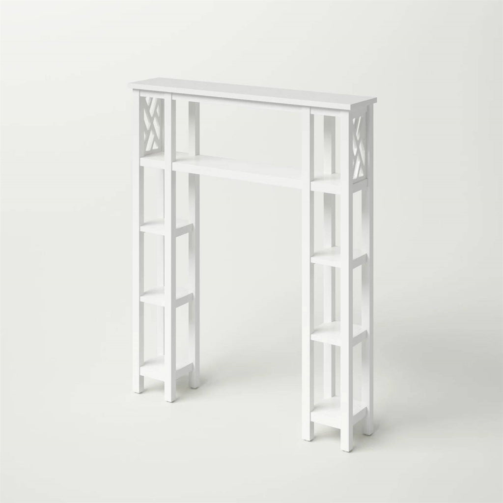 Over-the-Toilet Bathroom Shelving Unit – 9 Shelves, White