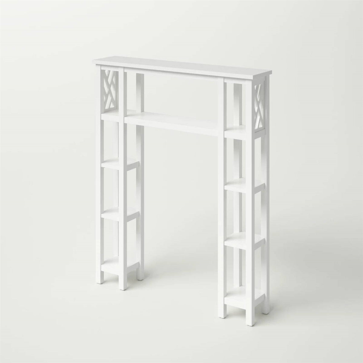 Over-the-Toilet Bathroom Shelving Unit – 9 Shelves, White