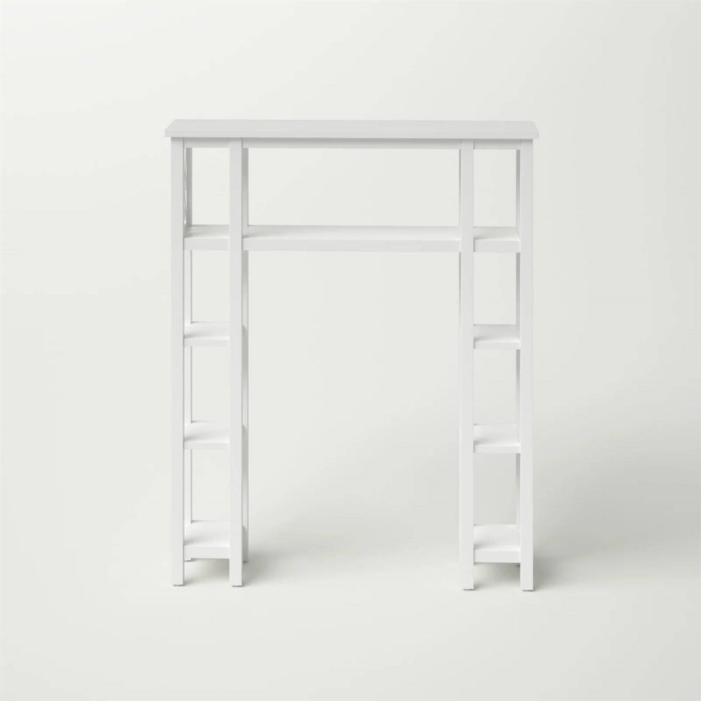 Over-the-Toilet Bathroom Shelving Unit – 9 Shelves, White