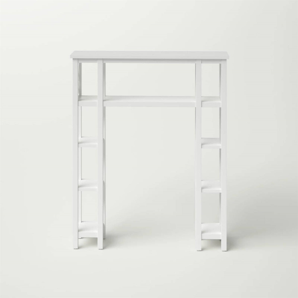 Over-the-Toilet Bathroom Shelving Unit – 9 Shelves, White