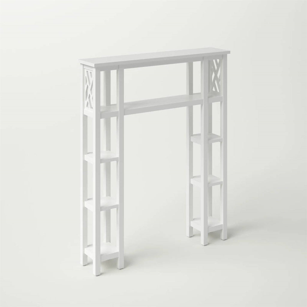 Over-the-Toilet Bathroom Shelving Unit – 9 Shelves, White