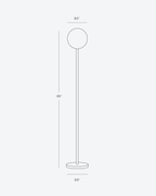 Globe LED Floor Lamp – Brass & Frosted Glass