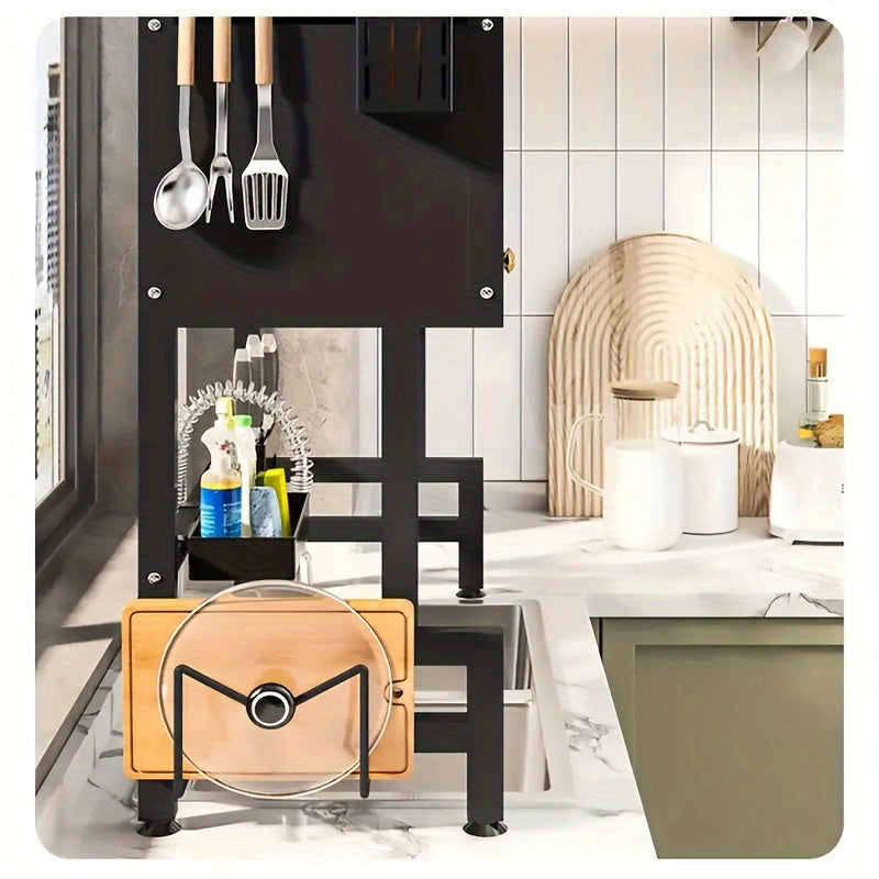 Over-the-Sink Dish Drying Rack with Dustproof Cover