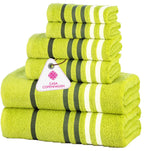 6-Piece Egyptian Cotton Towel Set – Casa Copenhagen (Lime)