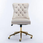Velvet Tufted Adjustable Swivel Office Chair