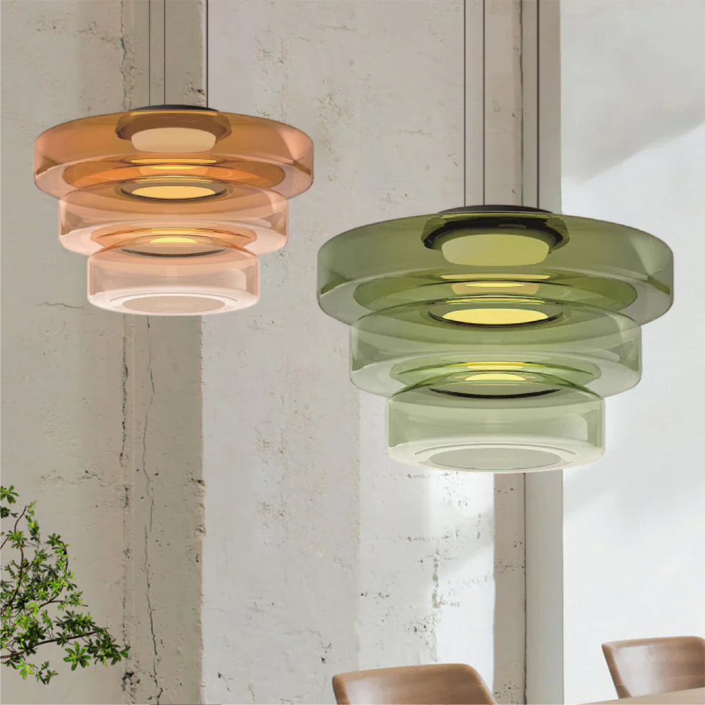 Bauhaus Layered Glass Pendant Light – Modern Ceiling Fixture