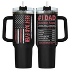 40 oz “Best Dad Ever” Stainless Steel Tumbler with Handle – 34HD