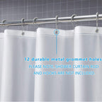 Frosted PEVA Shower Curtain Liner with Magnets & 12 Hooks