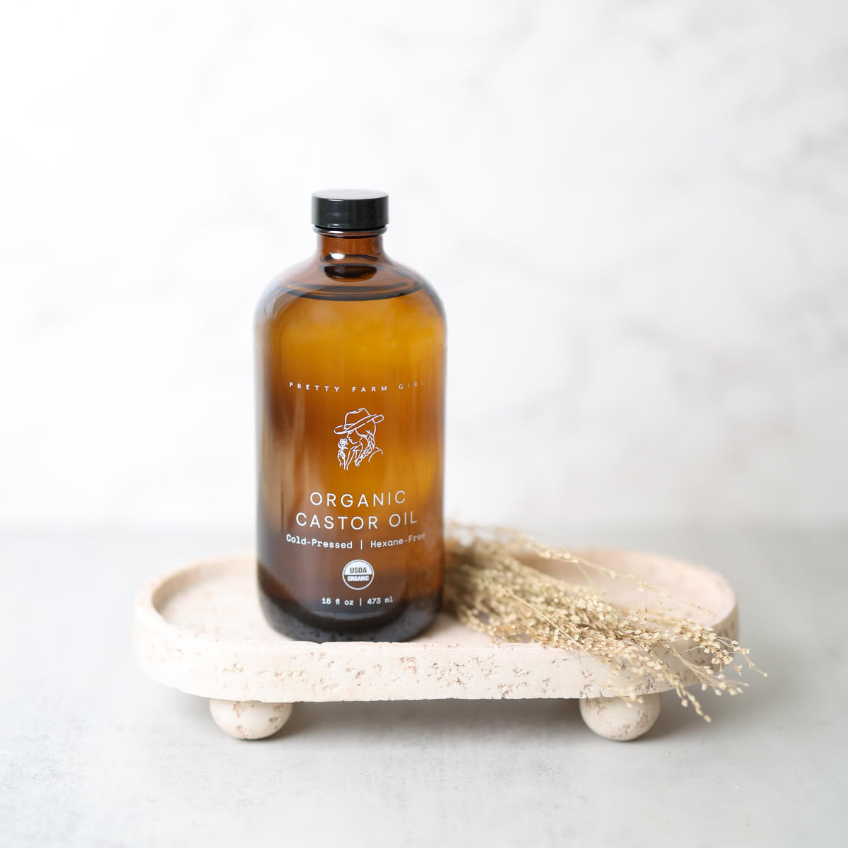 Organic Cold-Pressed Castor Oil – 8 oz or 16 oz