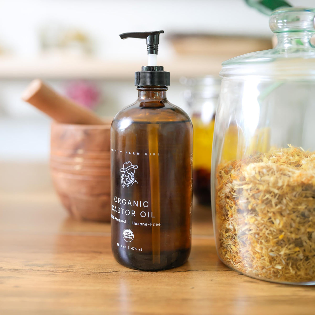 Organic Cold-Pressed Castor Oil – 8 oz or 16 oz