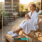 Organic Turkish Cotton Bathrobe & Slipper Set