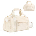 Expandable Travel Weekender Duffle Bag with Shoe Compartment & Wet Pocket – Etronik (Beige)