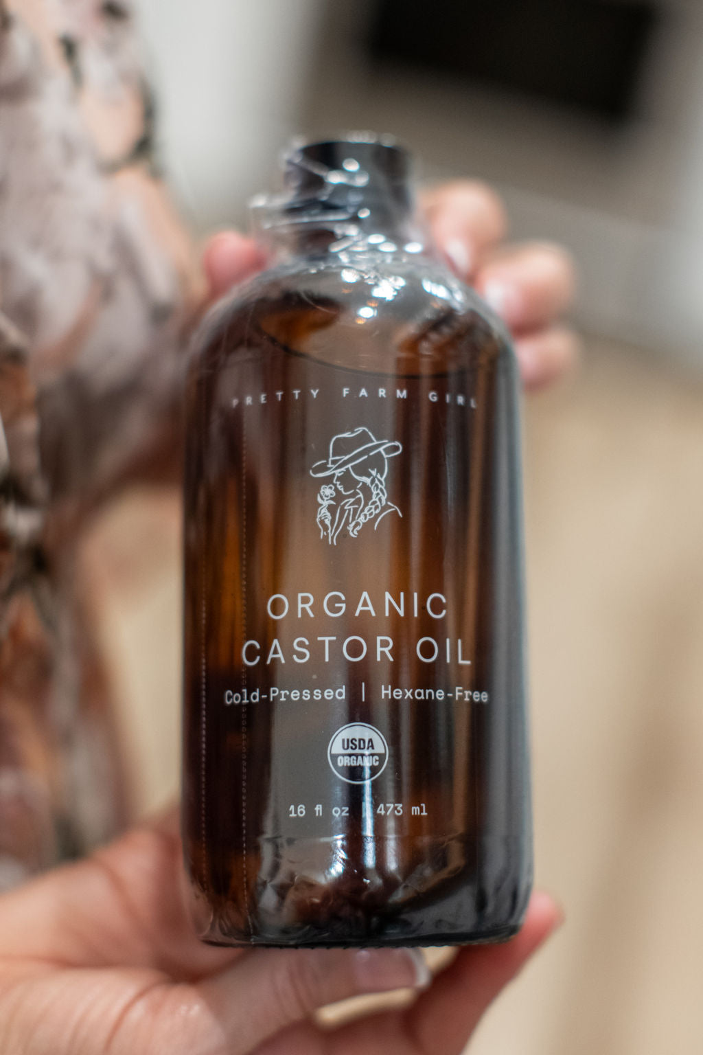 Organic Cold-Pressed Castor Oil – 8 oz or 16 oz
