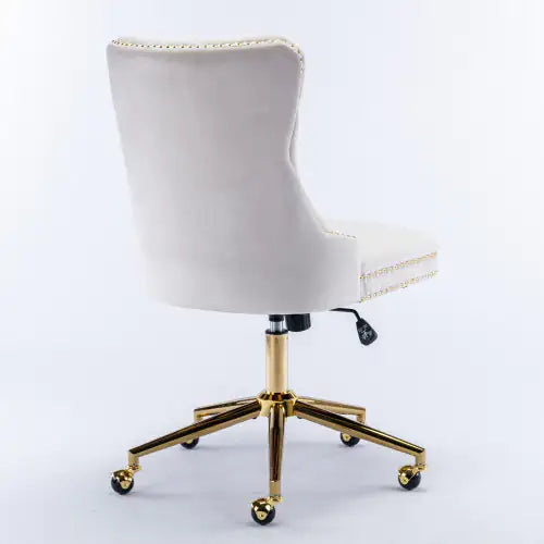 Velvet Tufted Adjustable Swivel Office Chair