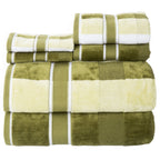 6-Piece Cotton Towel Set – Lavish Home (Green)