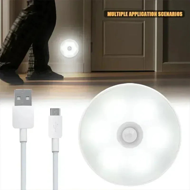 4-Pack Rechargeable Motion Sensor LED Night Lights – Warm or White