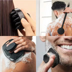 4-Piece Silicone Bath & Body Scrubber Set – Black