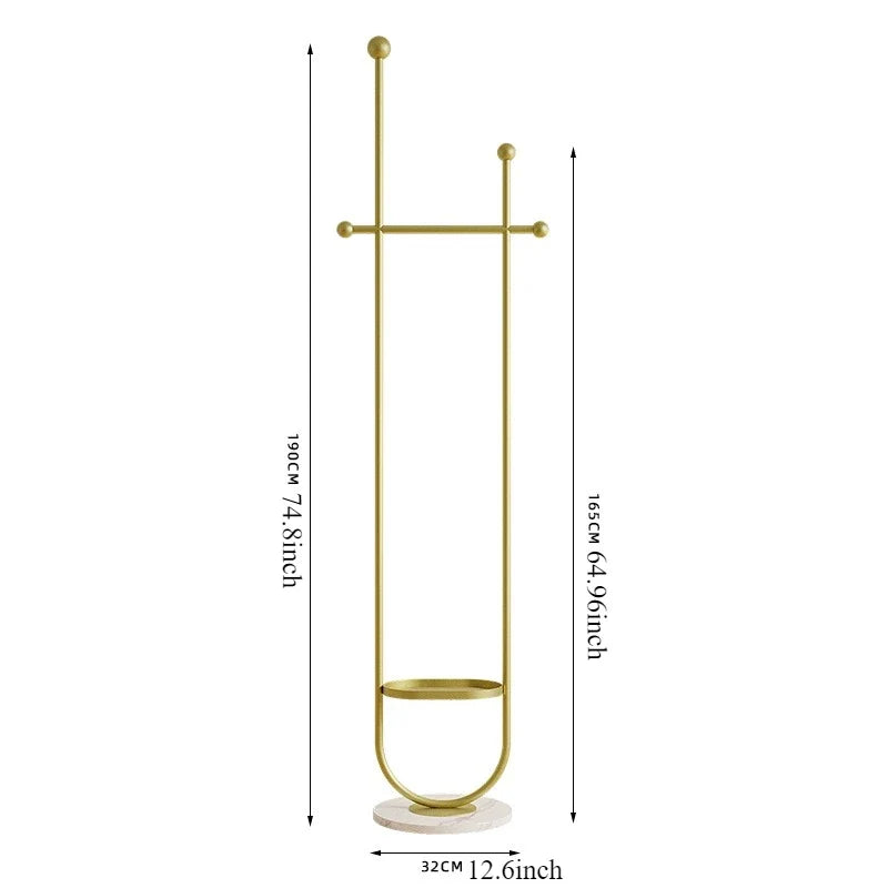 Freestanding Metal Valet Stand with Accessory Tray – Color Options