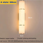 Modern LED Marble Wall Sconce – Gold