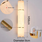 Modern LED Marble Wall Sconce – Gold