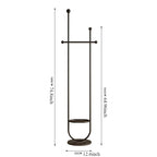 Freestanding Metal Valet Stand with Accessory Tray – Color Options