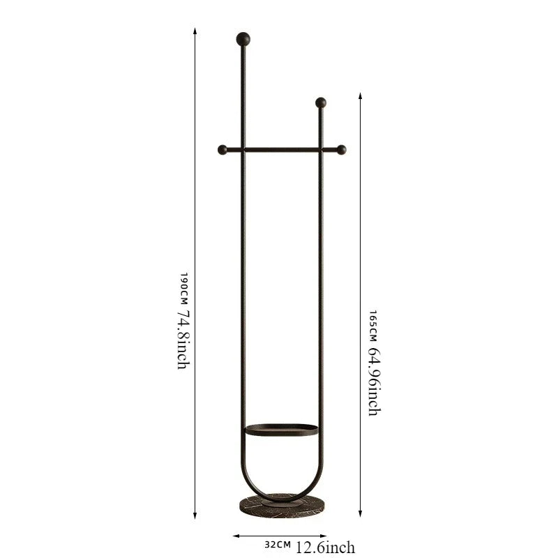 Freestanding Metal Valet Stand with Accessory Tray – Color Options