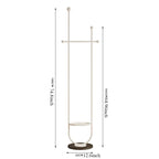 Freestanding Metal Valet Stand with Accessory Tray – Color Options