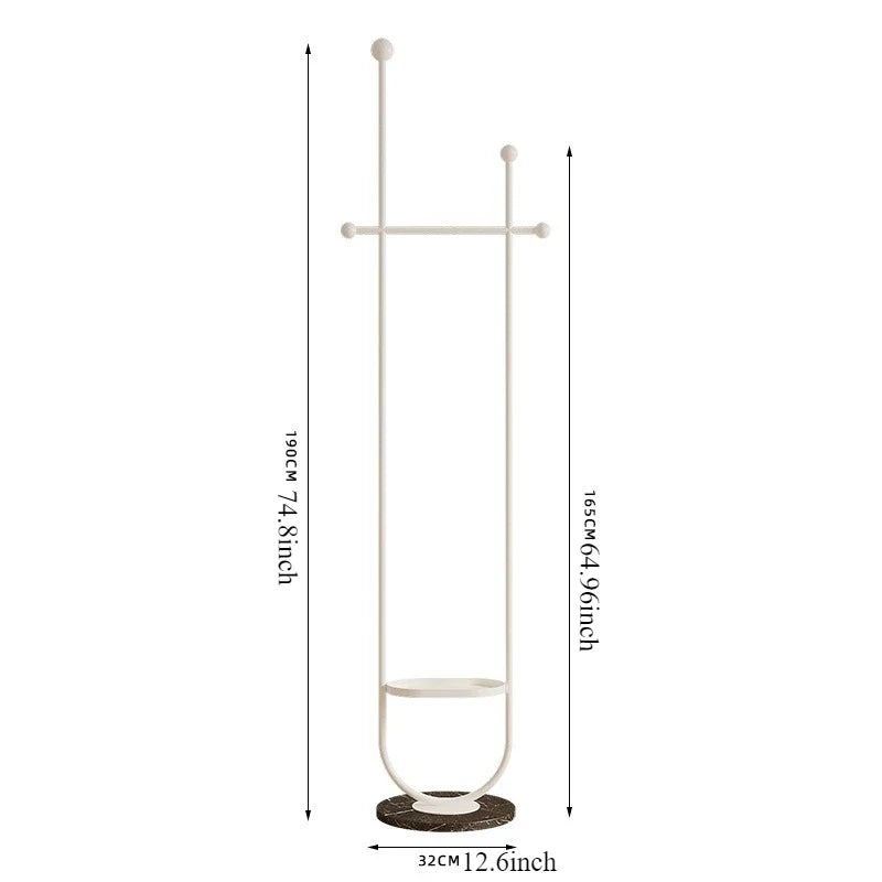 Freestanding Metal Valet Stand with Accessory Tray – Color Options