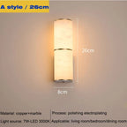 Modern LED Marble Wall Sconce – Gold