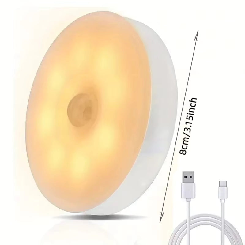4-Pack Rechargeable Motion Sensor LED Night Lights – Warm or White