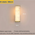 Modern LED Marble Wall Sconce – Gold