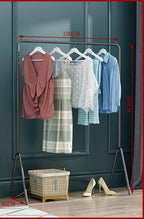 Freestanding Metal Clothing Rack – Gold & Black Nordic Style