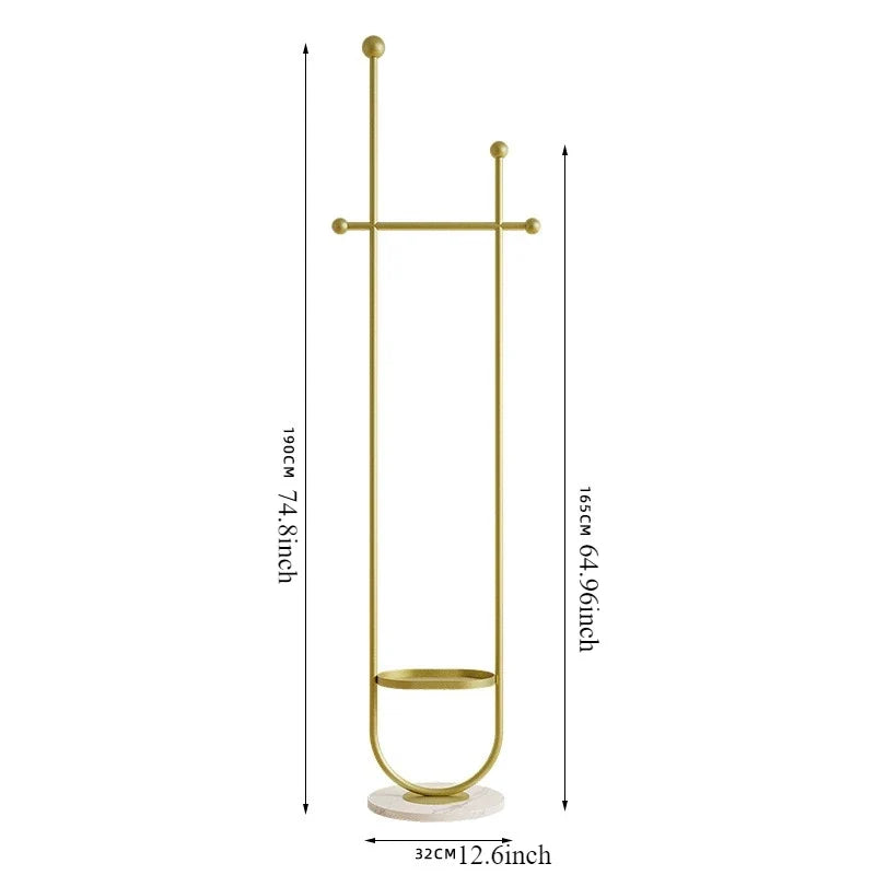 Freestanding Metal Valet Stand with Accessory Tray – Color Options