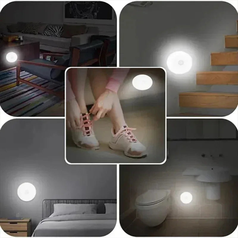 4-Pack Rechargeable Motion Sensor LED Night Lights – Warm or White