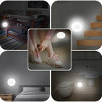 4-Pack Rechargeable Motion Sensor LED Night Lights – Warm or White