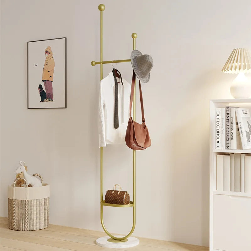 Freestanding Metal Valet Stand with Accessory Tray – Color Options